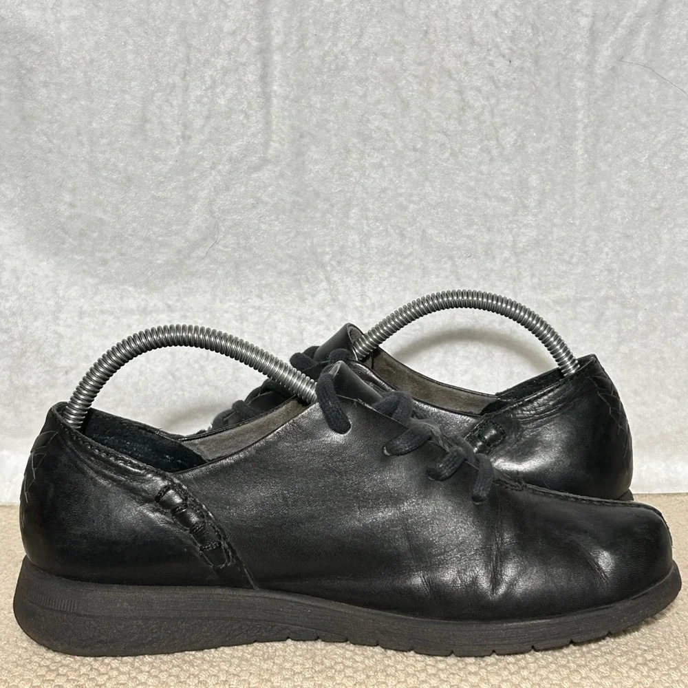 Born Womens Black Leather Nigel Lace Up Casual Comfort Tie Loafer Shoes SZ US 7